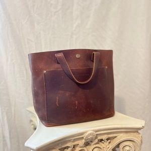 Portland Leather Goods Mini Tote Bag - Brown